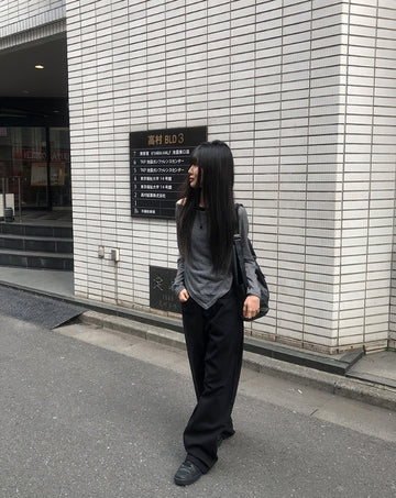 Hep Black Cotton Wide Pants